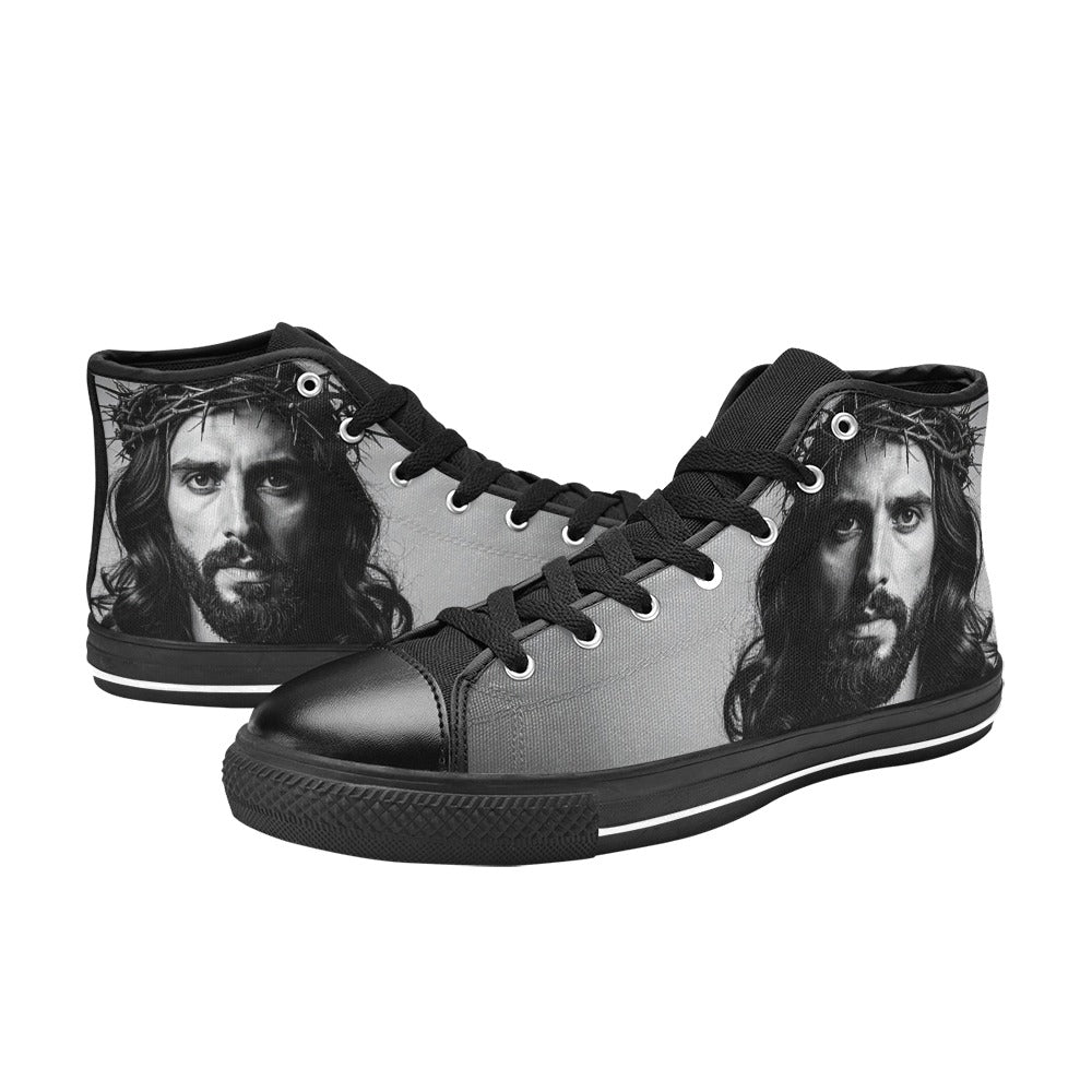 MEN'S Jesus37 Men’S High Top Canvas Grunge Custom Sneakers