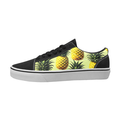 WOMEN'S Pineapples Please 4 Low Top Skateboarding Cottagecore Sneakers