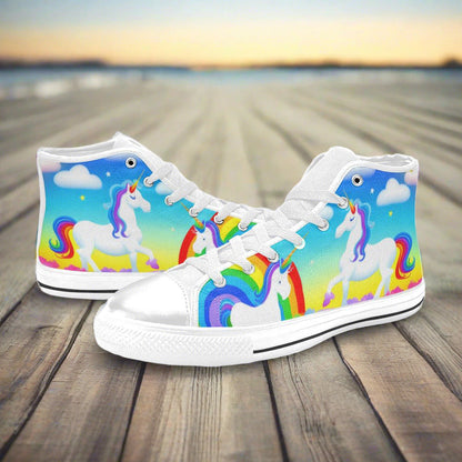 Butterfly Rainbow Purple Teal Unique WOMEN Bold Art - Freaky Shoes | Custom Art Sneakers