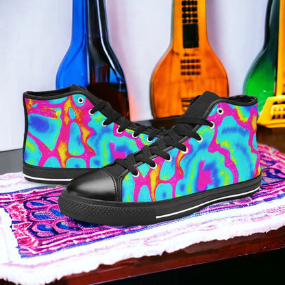 Koi Green Emerald Custom WOMEN Bold Art - Freaky Shoes | Custom Art Sneakers