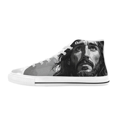 MEN'S Jesus_Ht_04 Men’S High Top Canvas Wallpaper Art Custom Shoes