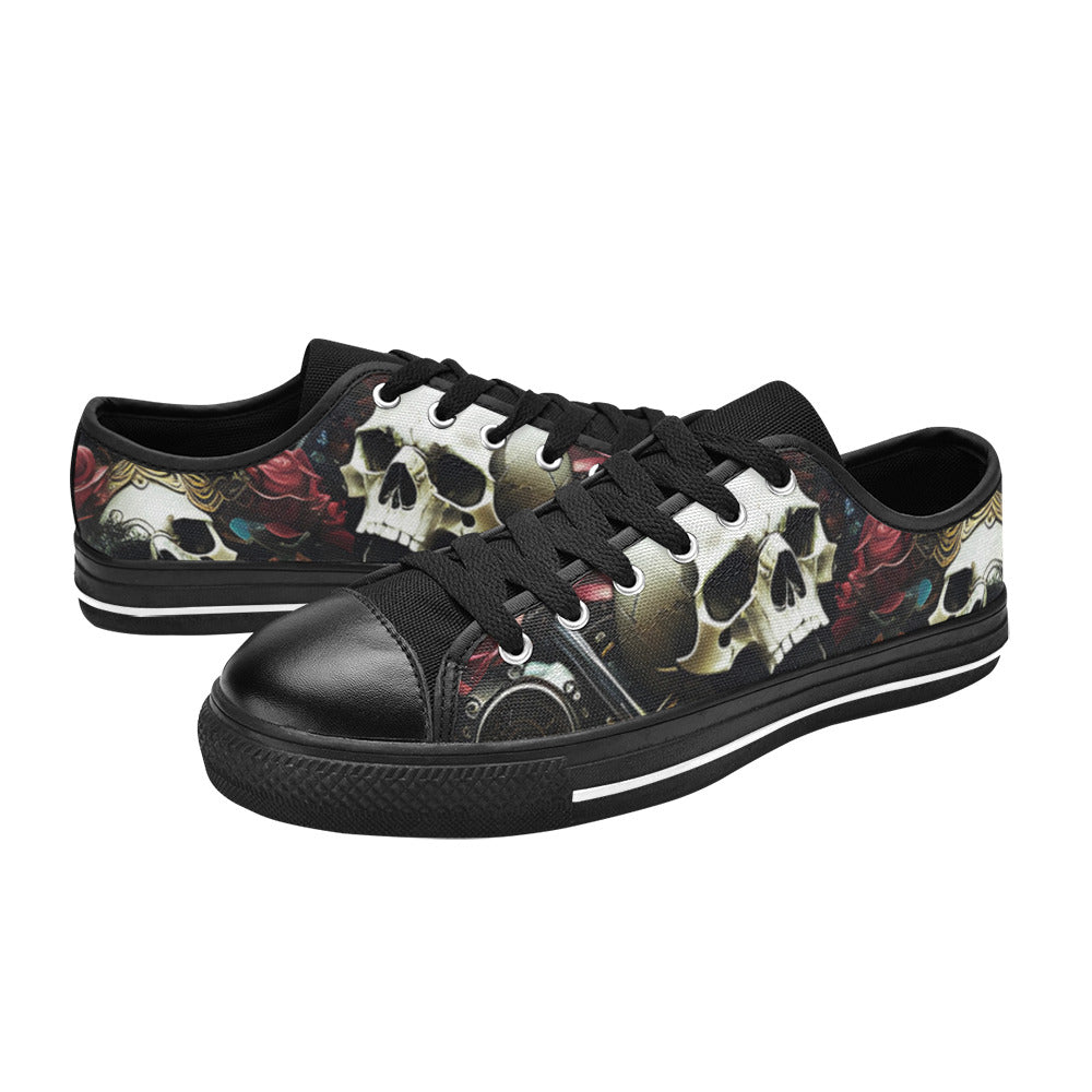 MEN'S Rose Skulls Dark 4 Canvas Vivid Sneakers