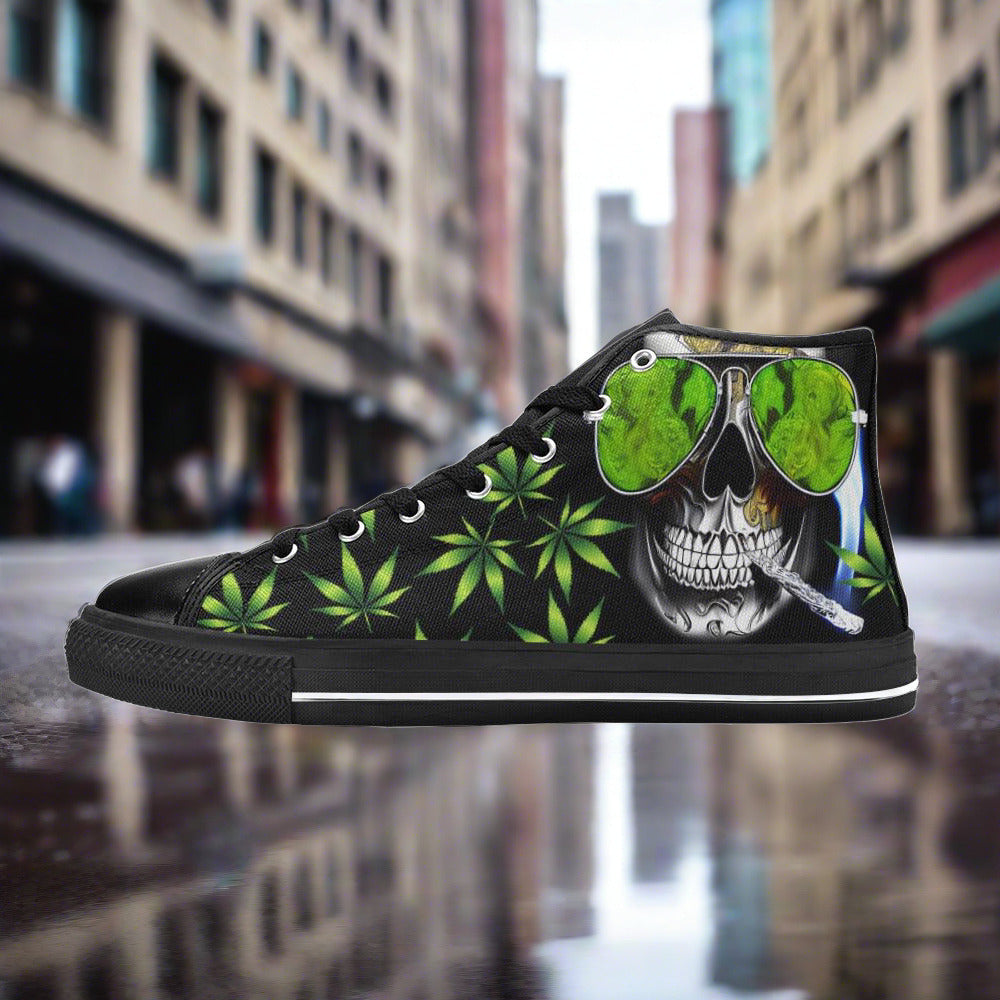 Koi Orange Black Unique WOMEN Bold Art - Freaky Shoes | Custom Art Sneakers