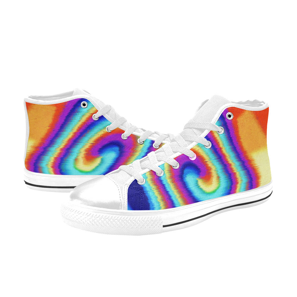 MEN'S Tiedye Men’S High Top Canvas Cottagecore Sneakers