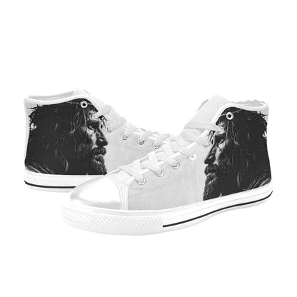 WOMEN'S Jesus_Ht_13 High Top Canvas Dark Academia Custom Shoes