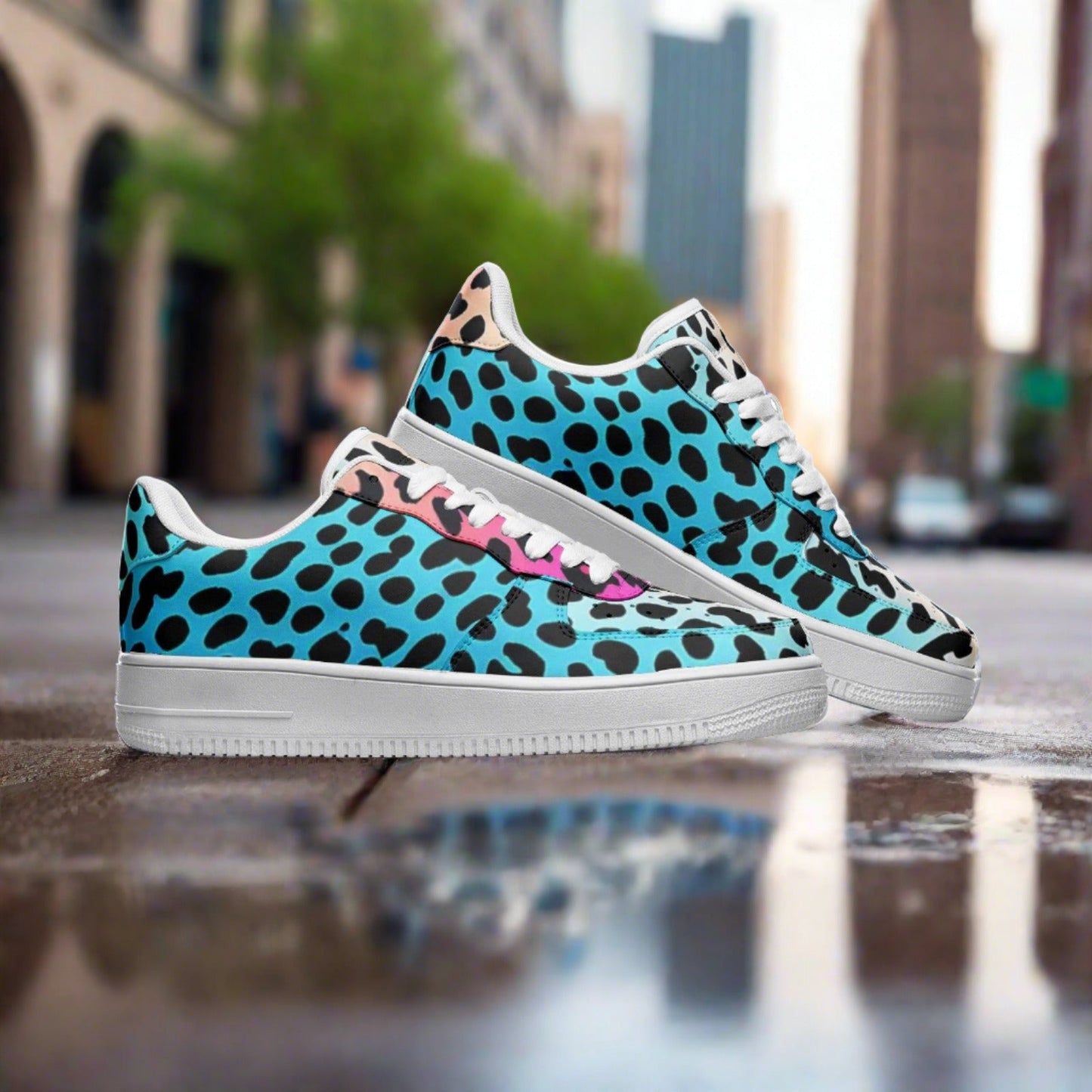 Cherry Blossom Jewel Rich Unique Bold Art - Freaky Shoes | Custom Art Sneakers