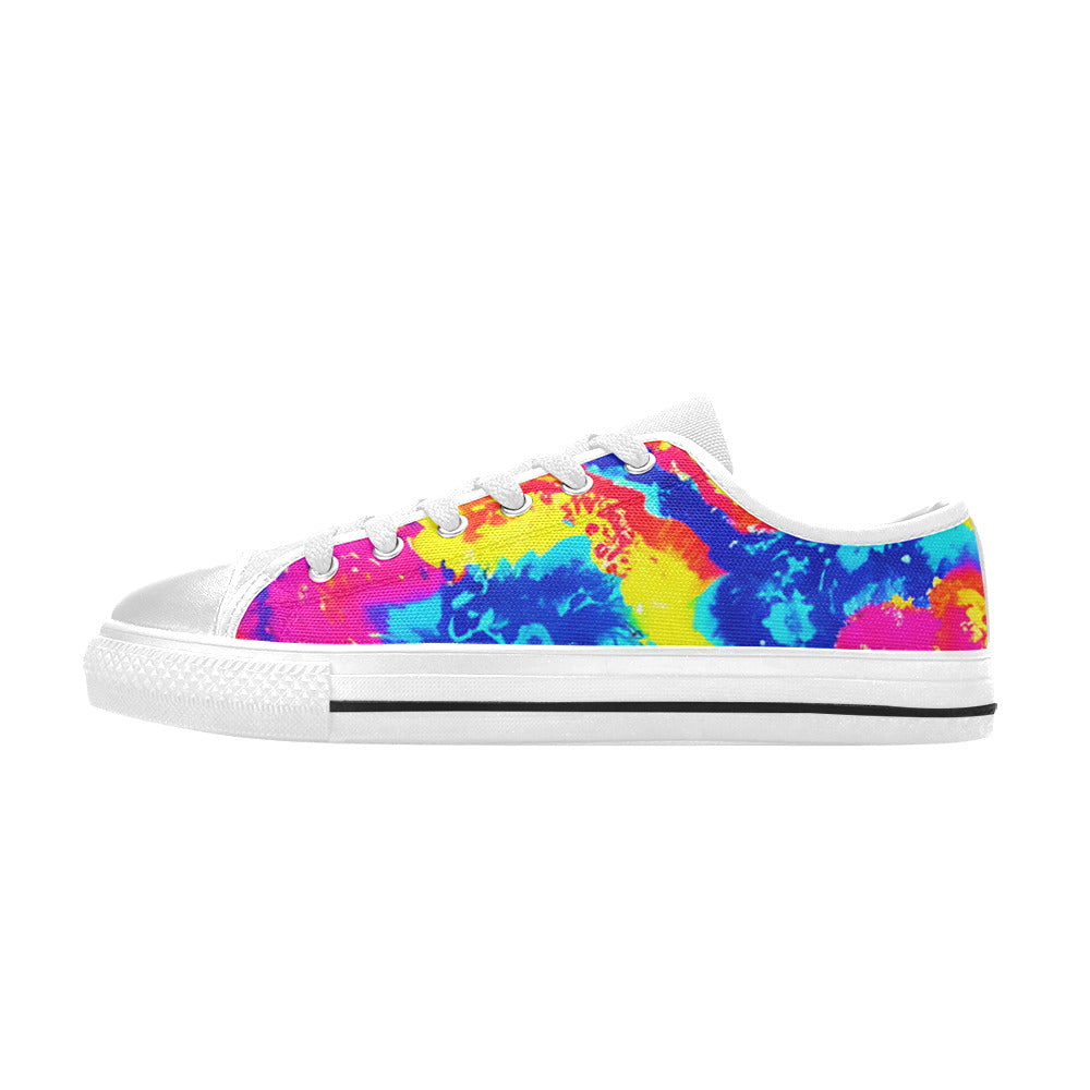 WOMEN'S Tie Dye Splash Retro Canvas Y2K Custom Shoes