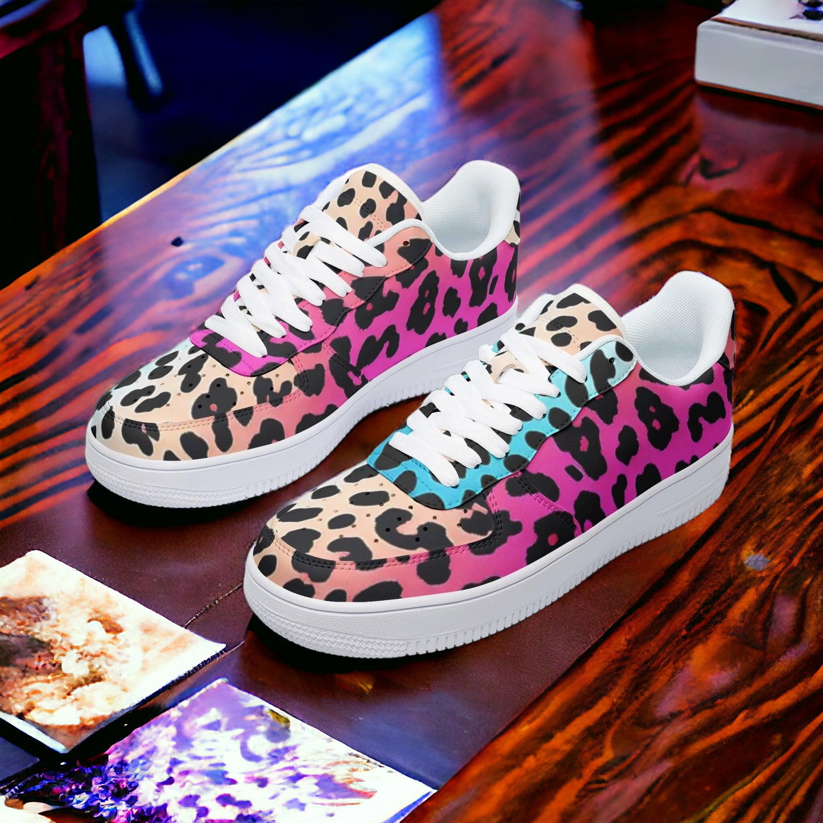 Gradient Leopard Print - Freaky Shoes®