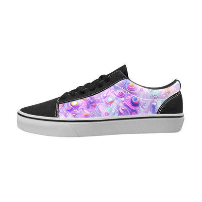 WOMEN'S Acid Bath 10 Low Top Skateboarding Neon Fantasy Custom Sneakers