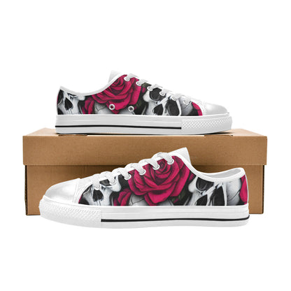 MEN'S Cc Skulls Roses 1 Canvas Surreal Custom Sneakers