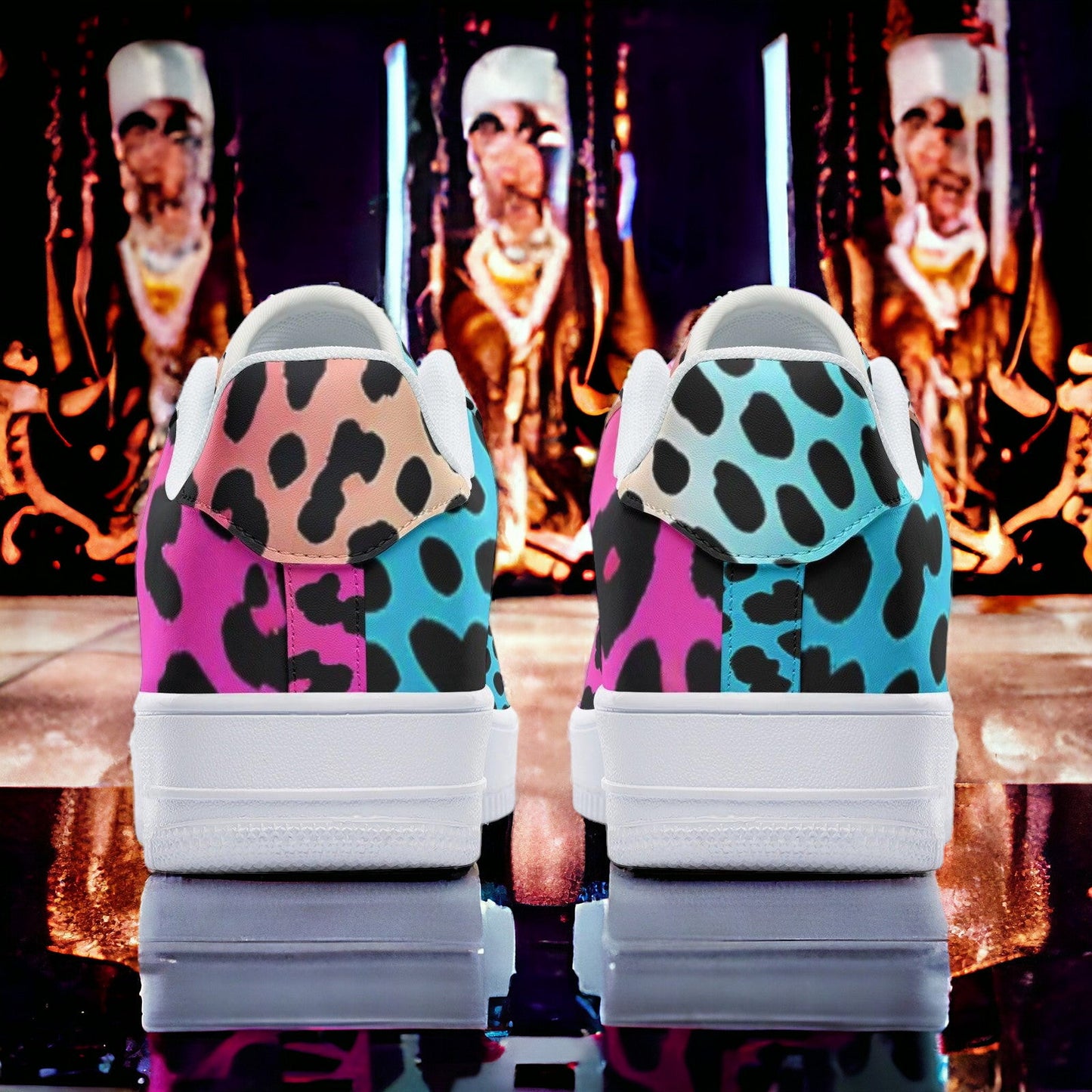 Cherry Blossom Jewel Rich Unique Bold Art - Freaky Shoes | Custom Art Sneakers