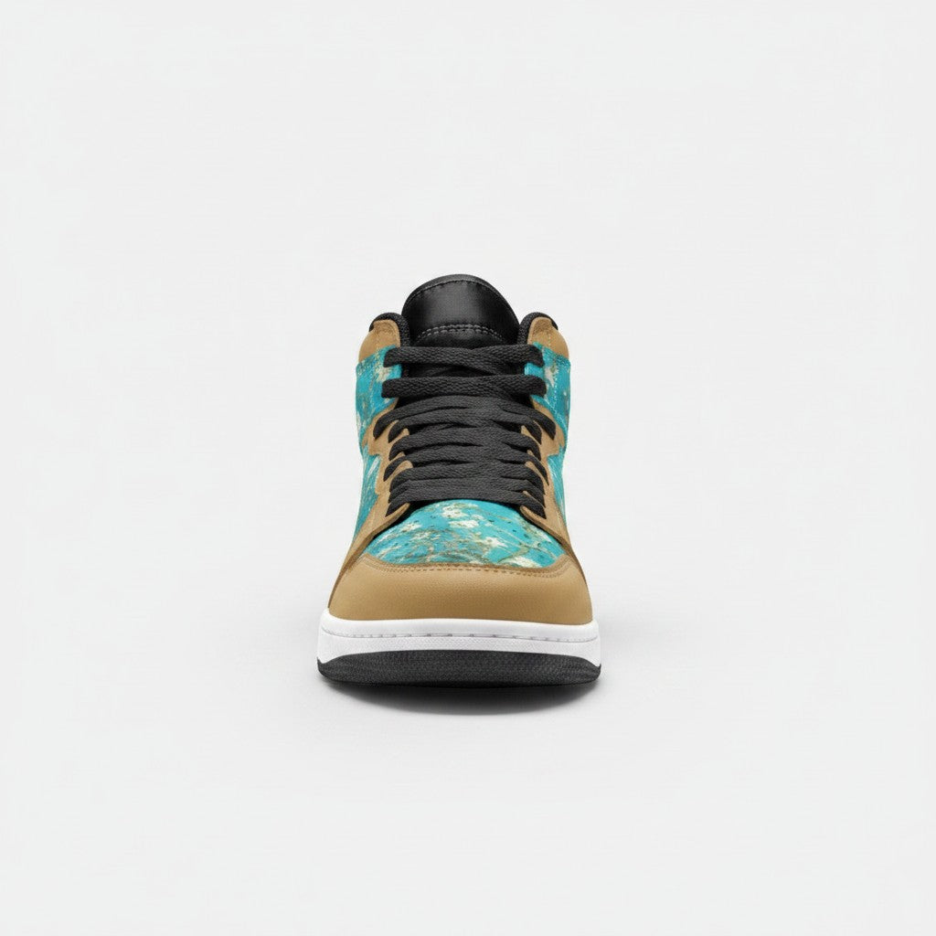 "Almond Blossoms" by Vincent Van Gogh Custom High-Top Canvas Shoes | Freaky Shoes® - Freaky Shoes®