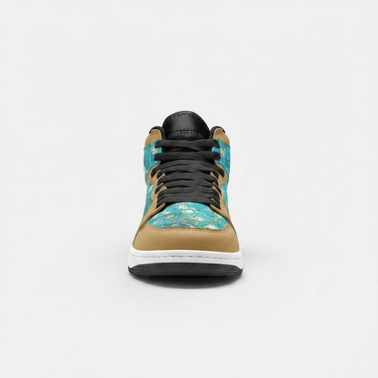 "Almond Blossoms" by Vincent Van Gogh Custom High-Top Canvas Shoes | Freaky Shoes® - Freaky Shoes®