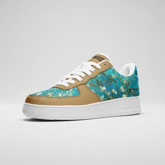 "Almond Blossoms" by Vincent Van Gogh Custom High-Top Canvas Shoes | Freaky Shoes® - Freaky Shoes®