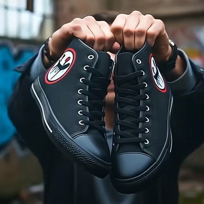 MEN'S Clean Logo Face Art Custom Sneakers | Freaky Shoes®