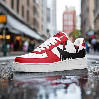 Viking Orange Black Custom Bold Art - Freaky Shoes | Custom Art Sneakers