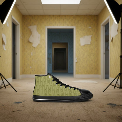 Women's Backrooms The Hub Alt Fashion Horror -4 Sides high-top canvas shoes, custom full-wrap printed design — Freaky Shoes