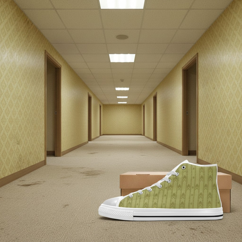 Women's Backrooms The Hub Alt Fashion Horror -4 Sides high-top canvas shoes, custom full-wrap printed design — Freaky Shoes