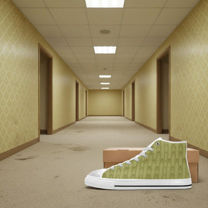 Women's Backrooms The Hub Alt Fashion Horror -4 Sides high-top canvas shoes, custom full-wrap printed design — Freaky Shoes