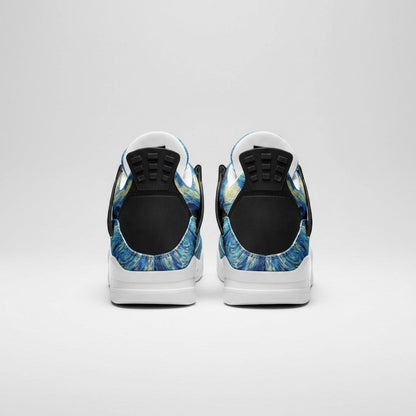"Starry Night" by Vincent Van Gogh Custom High-Top Canvas Shoes | Freaky Shoes® - Freaky Shoes®