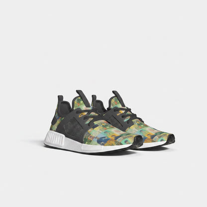 Freaky Shoes® high-top canvas sneakers featuring Vincent van Gogh's The Roulin Family art print and white EVA soles.