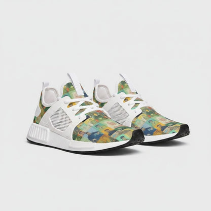Freaky Shoes® high-top canvas sneakers featuring Vincent van Gogh's The Roulin Family art print on breathable mesh.