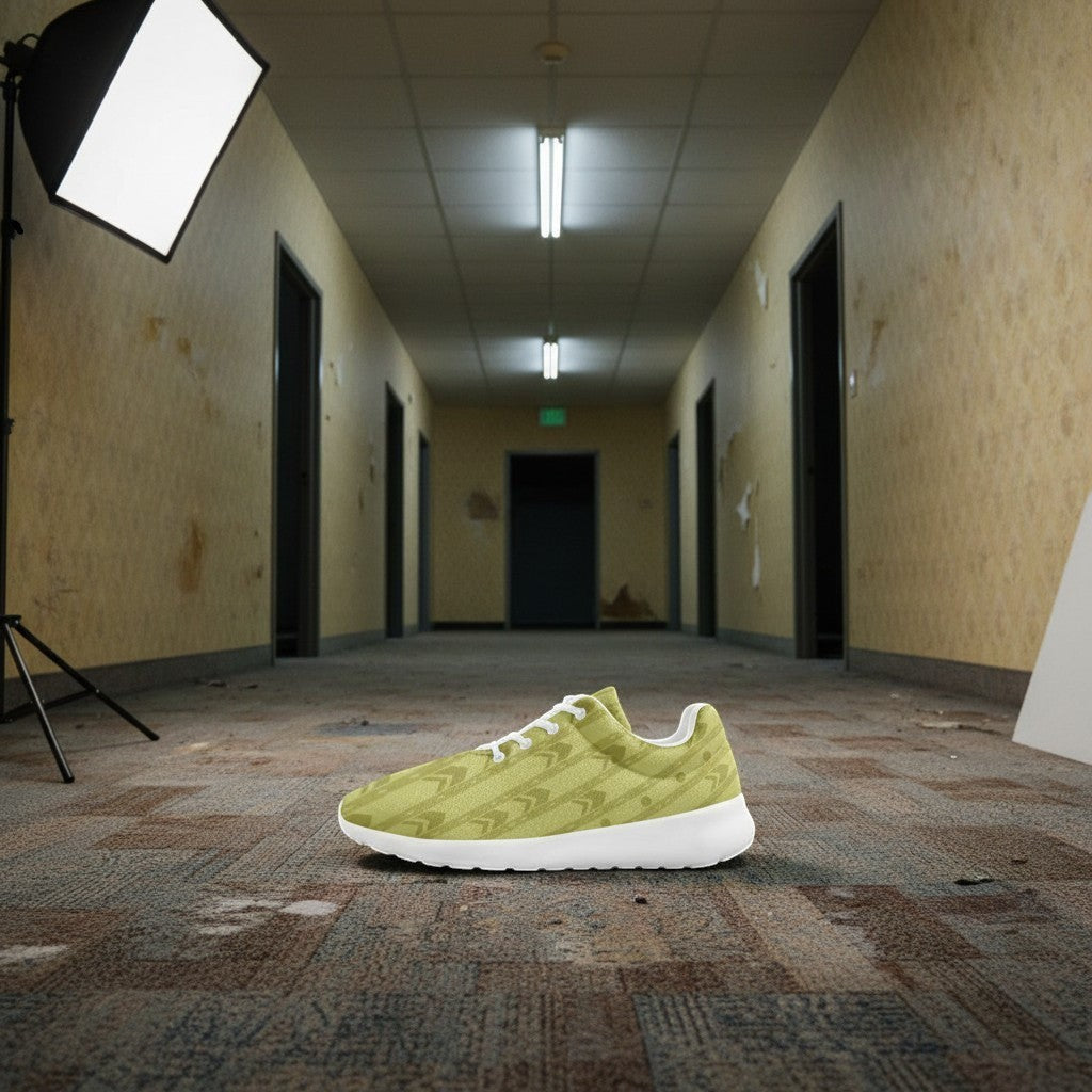 Men's Backrooms Hand Designed Wallpaper Athletic high-top canvas shoes, custom full-wrap printed design — Freaky Shoes