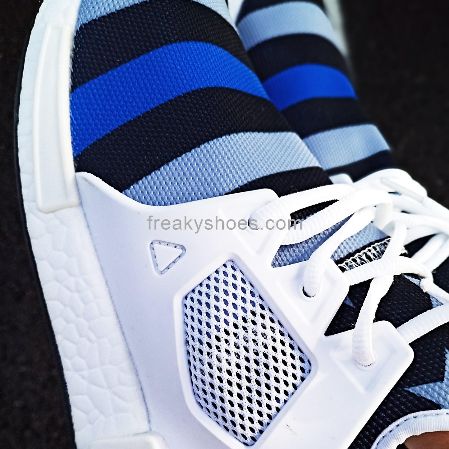 Viking Silver Blue Wearable Bold Art - Freaky Shoes | Custom Art Sneakers