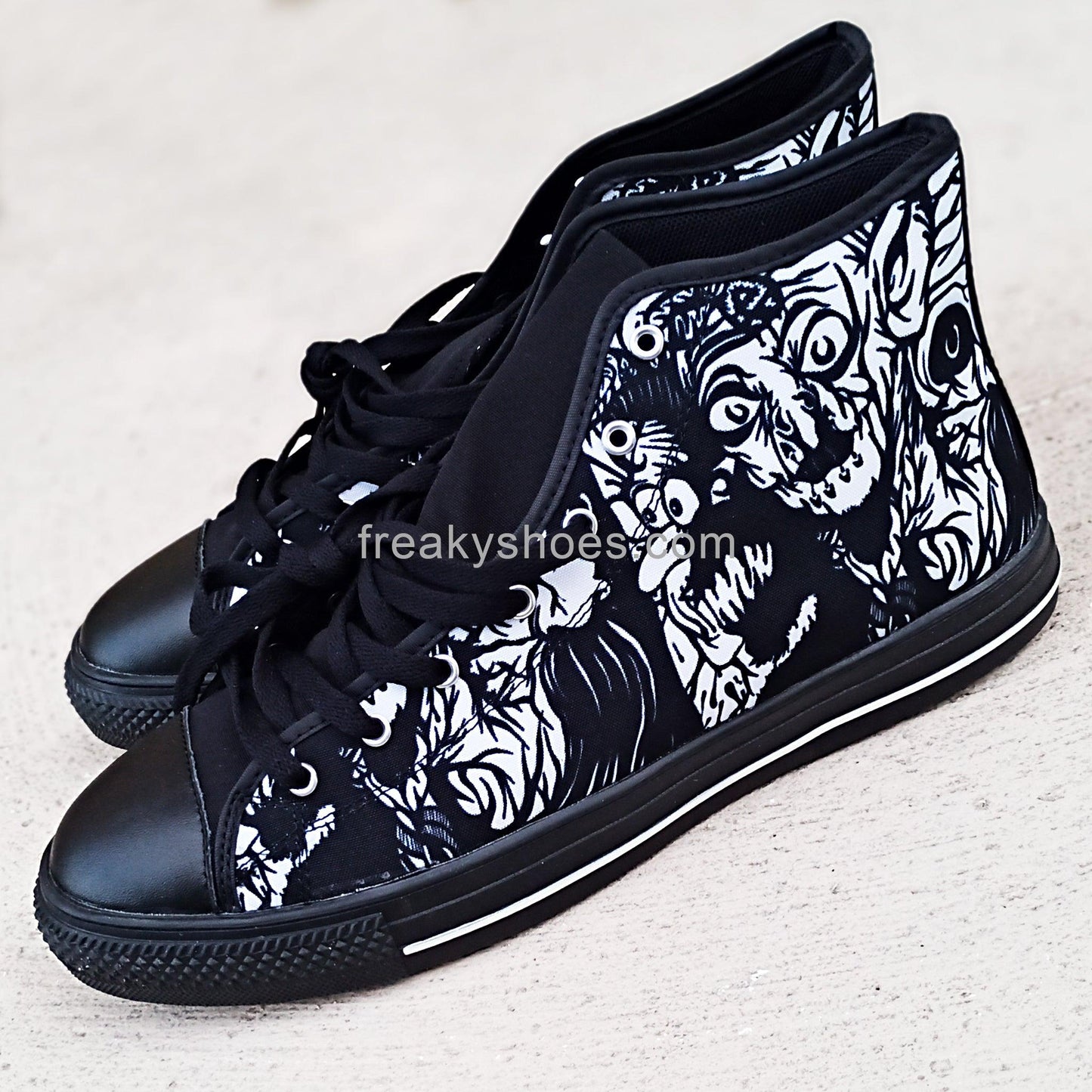 Celtic Navy Indigo Unique WOMEN Bold Art - Freaky Shoes | Custom Art Sneakers