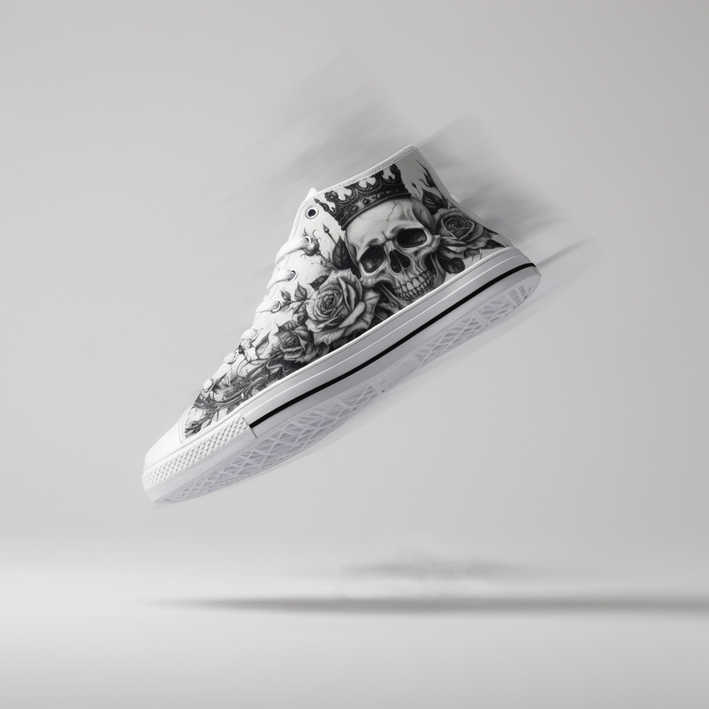 MEN'S Dark Crown Skull Art | Freaky Shoes®