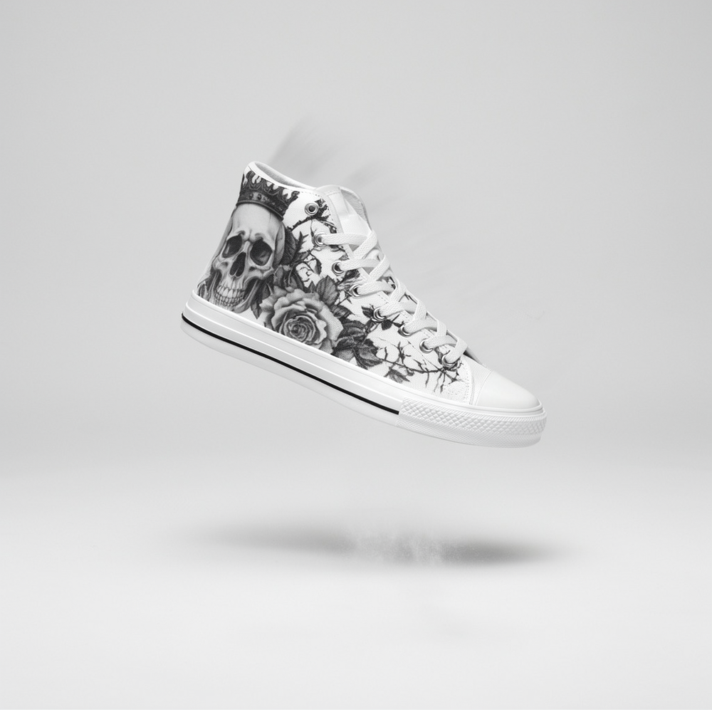 MEN'S Dark Crown Skull Art | Freaky Shoes®