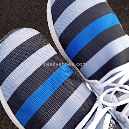 Viking Silver Blue Wearable Bold Art - Freaky Shoes | Custom Art Sneakers