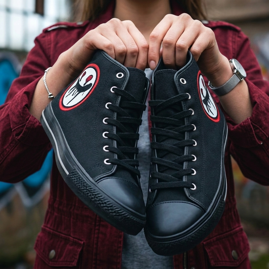 WOMEN'S Clean Logo Face Art Shoes | Freaky Shoes®