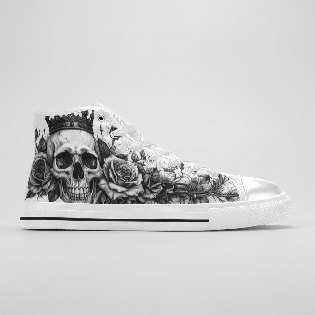 MEN'S Dark Crown Skull Art | Freaky Shoes®