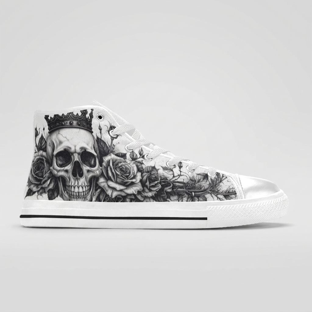MEN'S Dark Crown Skull Art | Freaky Shoes®