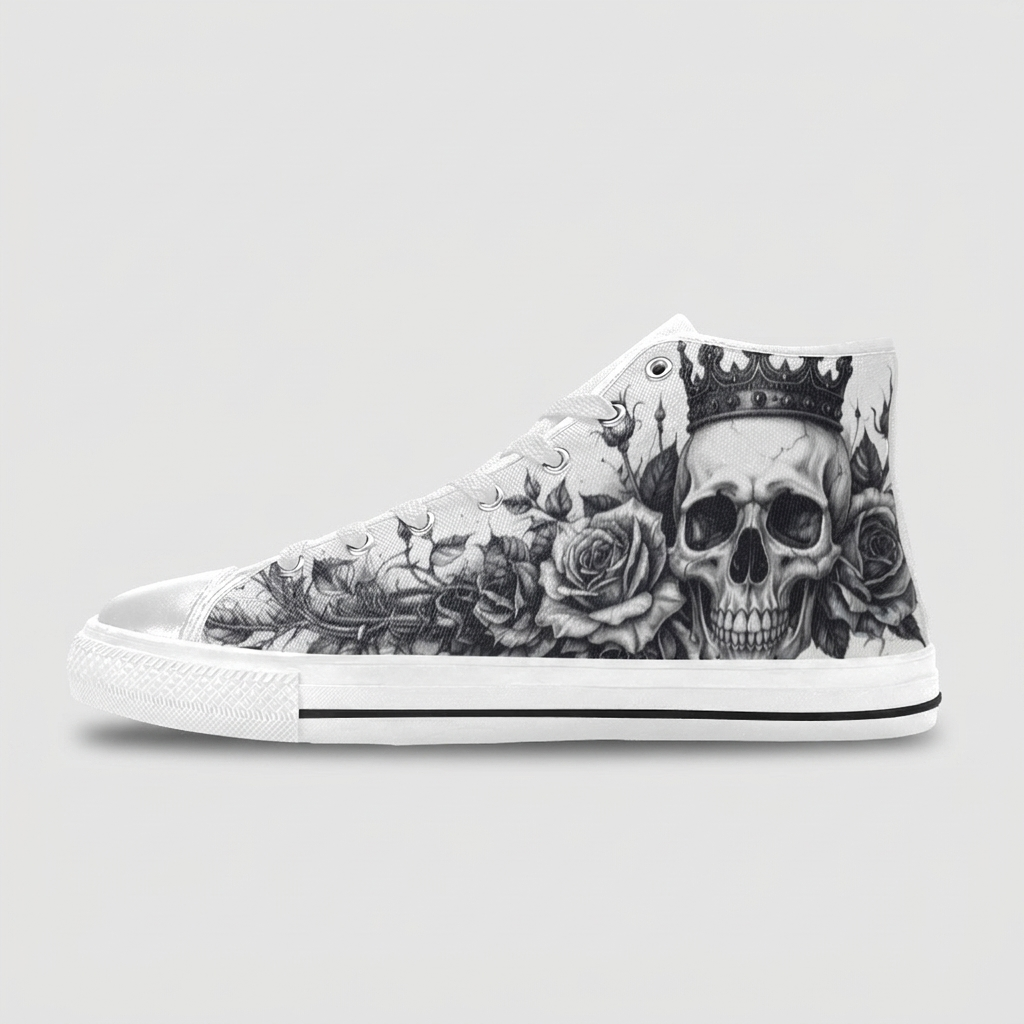 MEN'S Dark Crown Skull Art | Freaky Shoes®