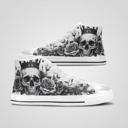 MEN'S Dark Crown Skull Art | Freaky Shoes®