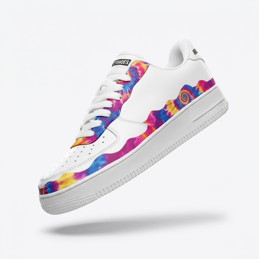 UNISEX Tie Dye Low Top Custom Shoes | Freaky Shoes®