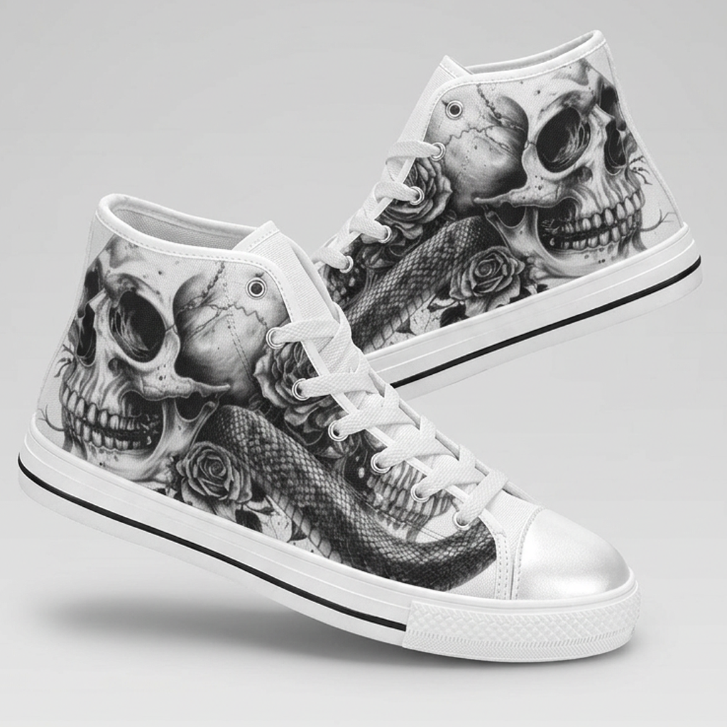 WOMEN'S Dark Surreal Custom Sneakers | Freaky Shoes®