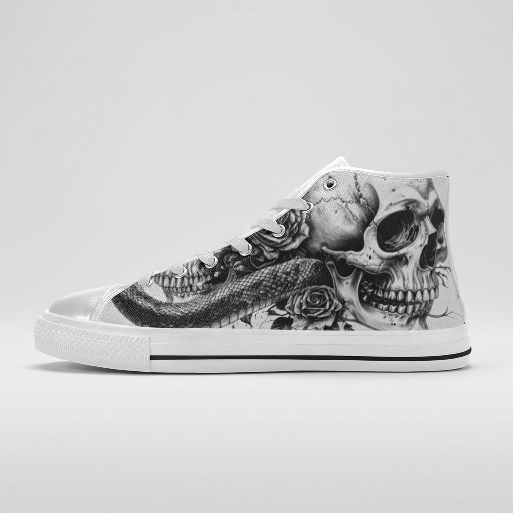 MEN'S Dark Canvas Surreal Shoes | Freaky Shoes®