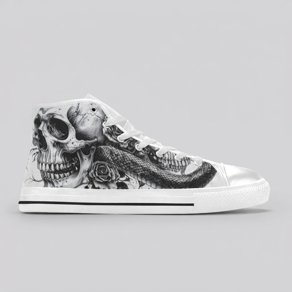 MEN'S Dark Canvas Surreal Shoes | Freaky Shoes®