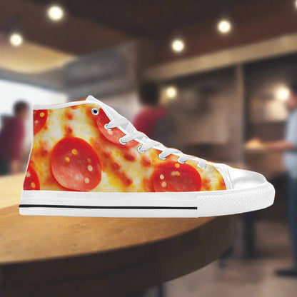 Pepperoni Pizza Cheese Closeup Women - Freaky Shoes®