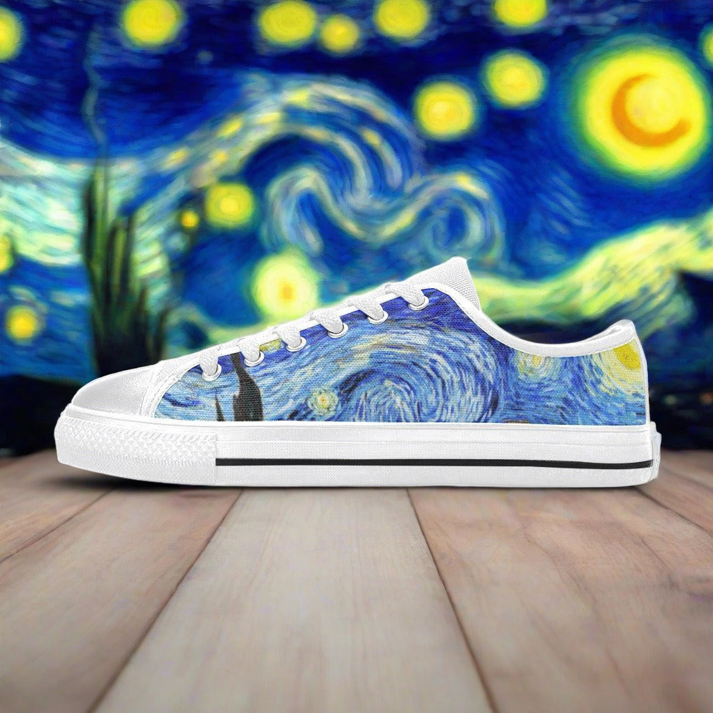 Viking Norse Dragon Rune Grey Black Bold Art - Freaky Shoes