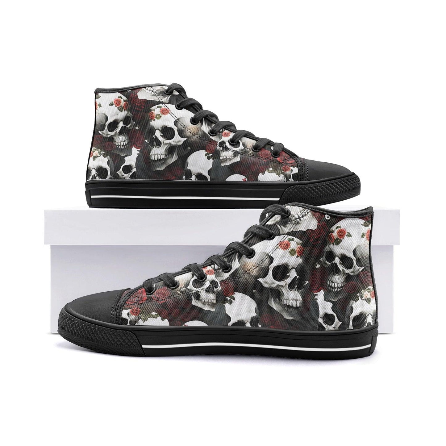 Rose Skulls Dark - Freaky Shoes®