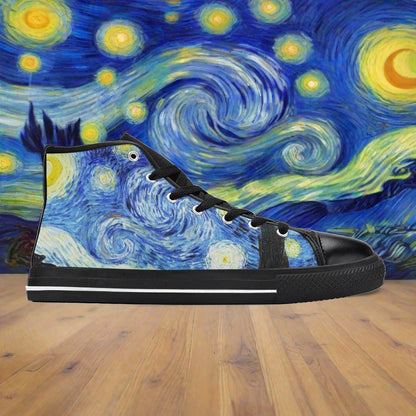 Galaxy Nebula Space Cosmic Purple Blue Bold Art - Freaky Shoes