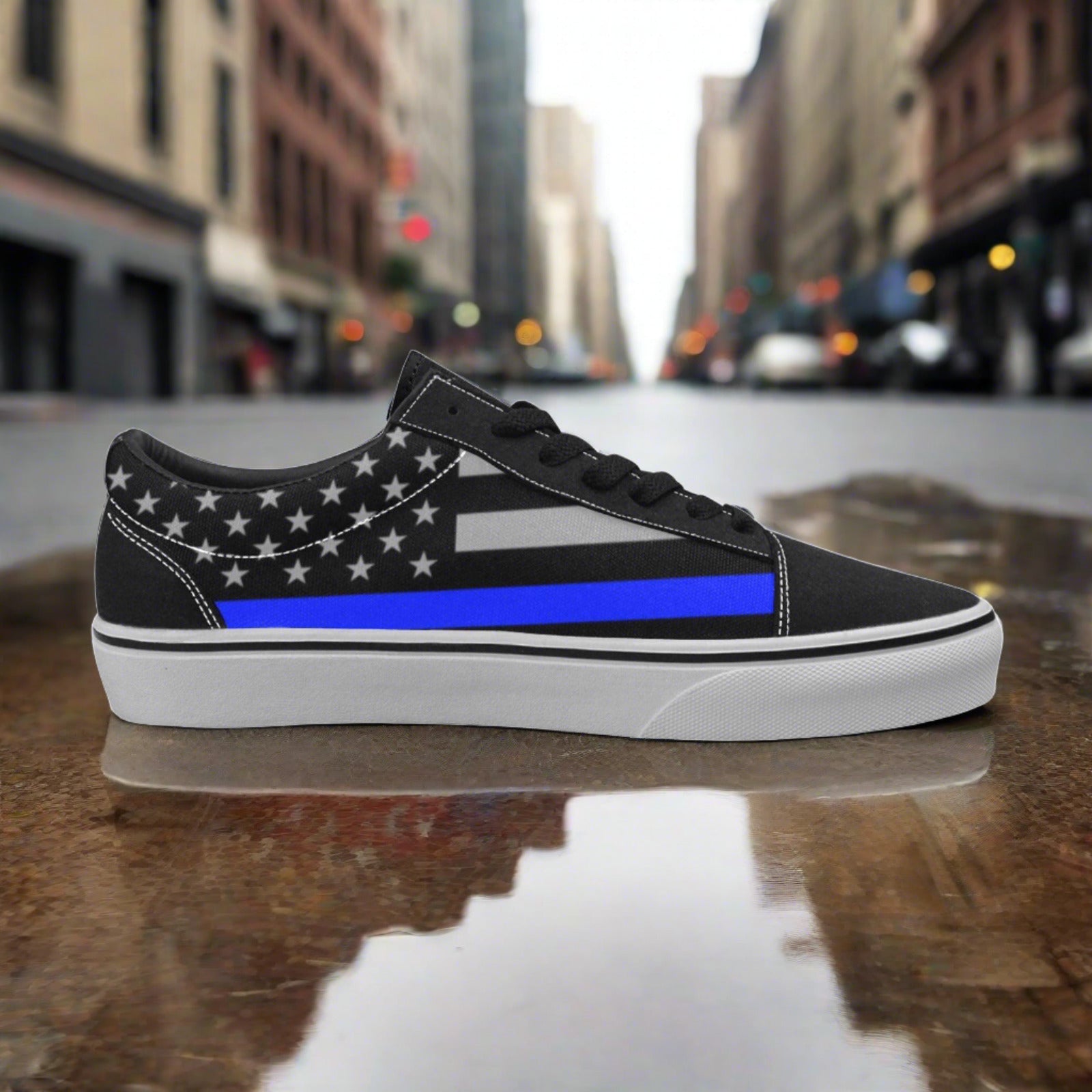 Thin Blue Line Flag Men - Freaky Shoes®