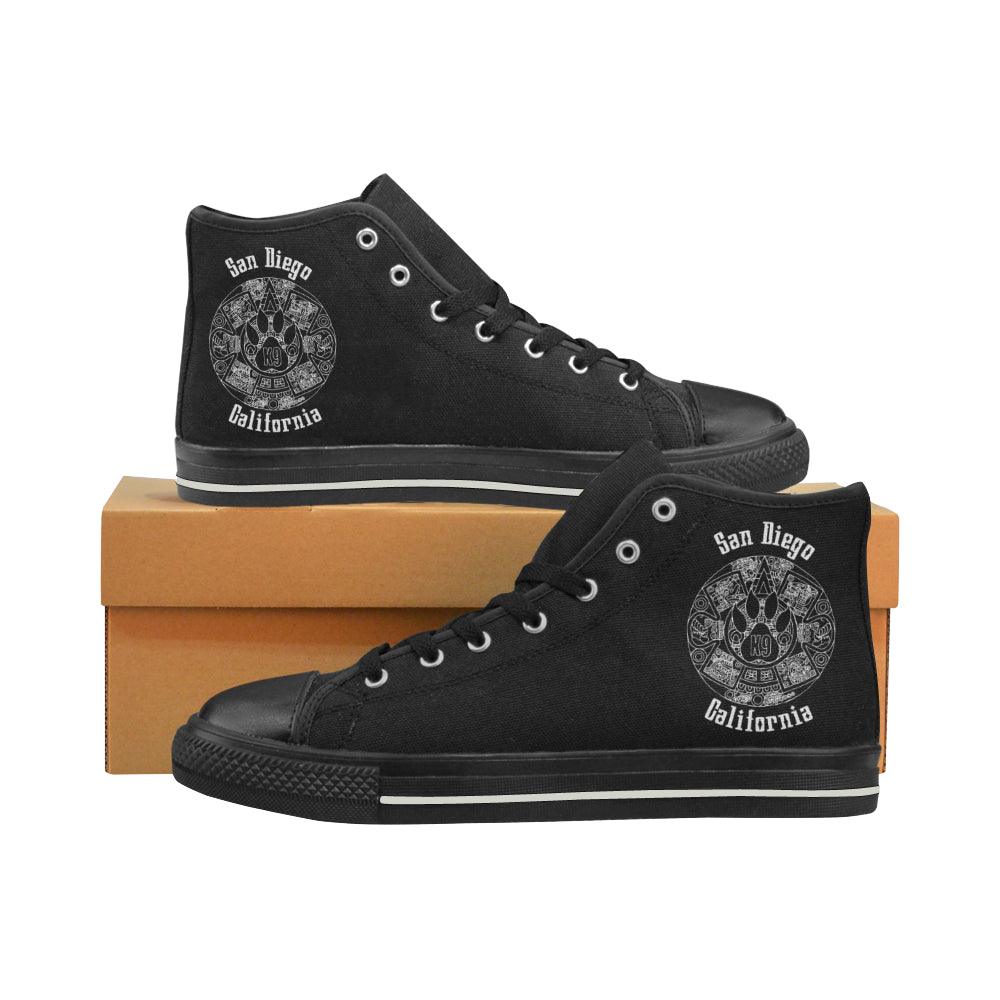 K9 San Diego Women's Classic High Top Canvas Shoes - Freaky Shoes®