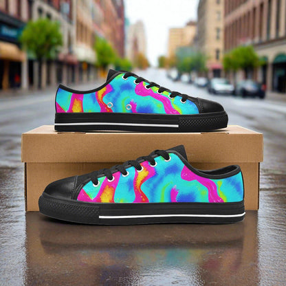 Tie Dye Splash Retro Men - Freaky Shoes®