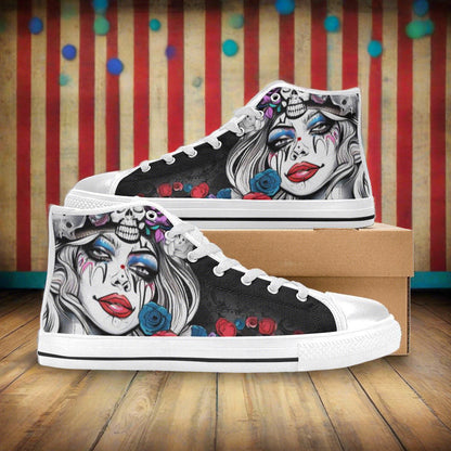Floral Pattern Vivid Bright Bold Art - Freaky Shoes