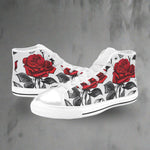 Red Roses Pen & Ink Style Women - Freaky Shoes®